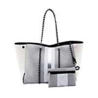 Bolso de neopreno Gris con Blanco